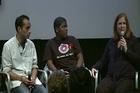 Video still from the panel discussion for The Other City.