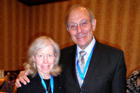 Deborah Rhode, Stanford Law School professor and former AALS president, with WCL dean Claudio Grossman,