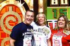Photo: Bernie Schulz and his sisters on the set of the 'Price is Right.'