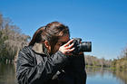 A student photographs animals in the Everglades during classroom in the Wild 2009. Photo by Joe Bohannon