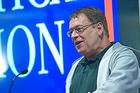 AIDS quilt creator and gay activist Cleve Jones, portrayed in the Sean Penn film Milk, spoke to students