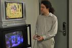 Michael Black playing video game