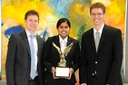 Pictured from left to right: Zachary Smith, Ayesha Cooray, Peter Blankenship