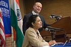 Photo: Meera Shankar, India's ambassador to the U.S., spoke at SIS on Oct. 6.