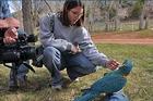 Lauren DeAngelis works on her Oscar award-winning documentary, A Place to Land
