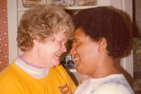 Feminist writer Audre Lorde, on the left, and her partner Frances Clayton.