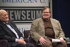 Photo: Frank Mankiewicz, left, with Tom Shales at SOC’s February 2009 Reel Journalism showing of Citizen Kane