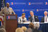 U.S. trade representative Ron Kirk speaks at the Technology Market Summit. Seated from left: EPA administrator Lisa Jackson, Agriculture secretary Tom Vilsack, and Commerce secretary John Bryson. (Photo: Jeff Watts)