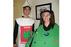 Matthew Barresi, left, dressed as a bottle of hand sanitizer and Ashleigh Enriquez garbed as a dreaded germ.