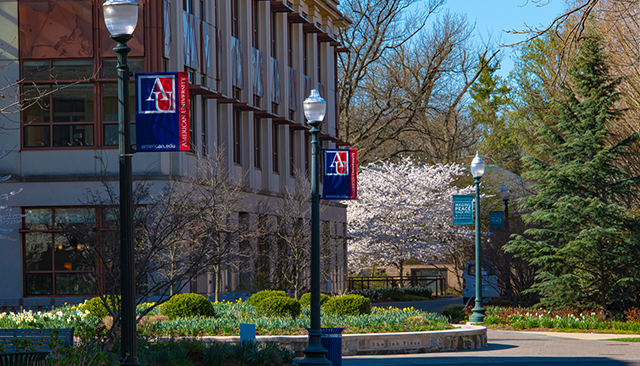 SIS Building in Spring