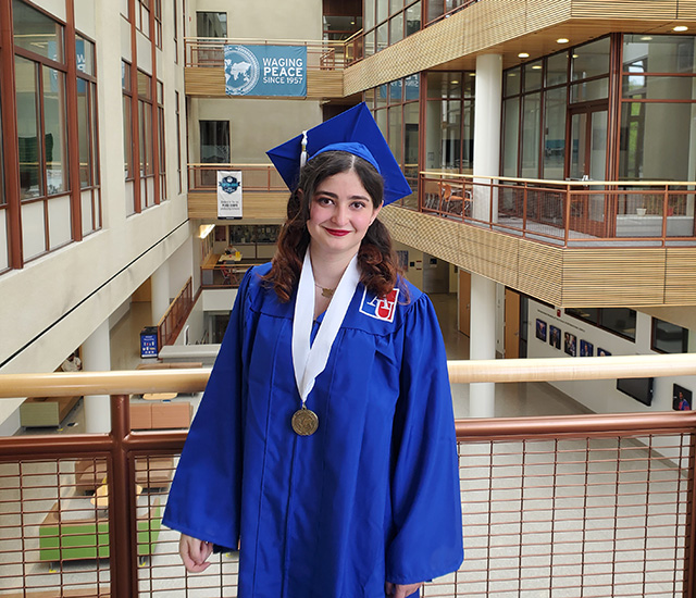 Lori Younissess in SIS Building
