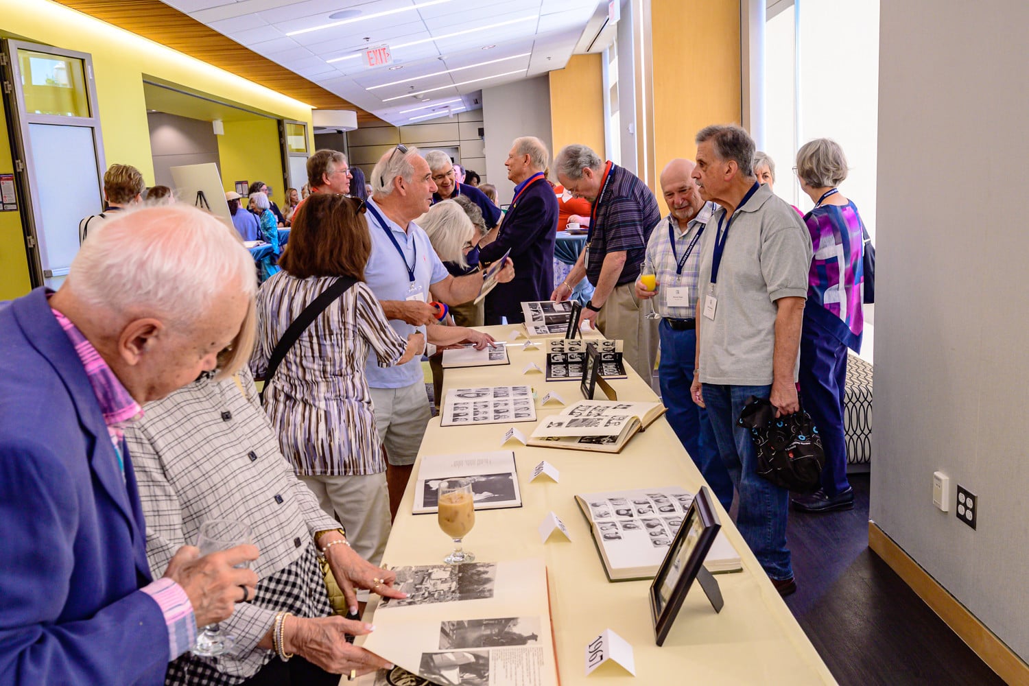Guests viewing yearbooks