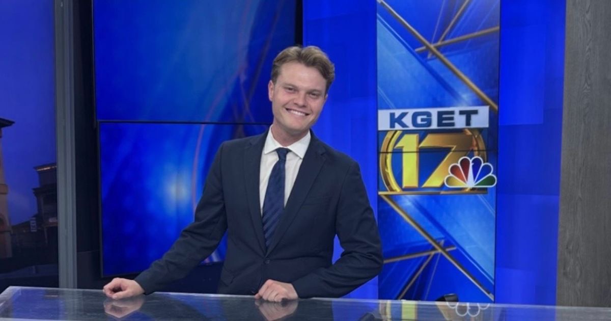 Jacob Clark at the News Station