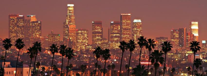 Los Angeles skyline at night
