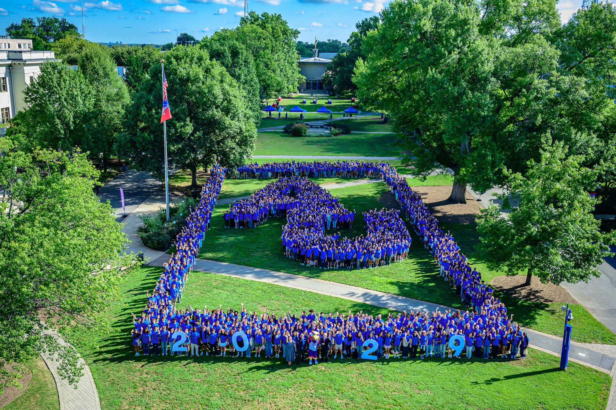 Students on the quad
