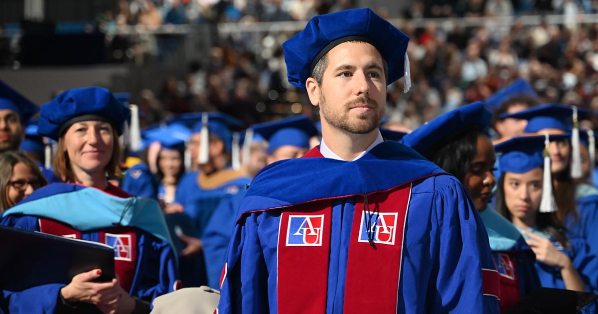 An EdD graduate at commencement.