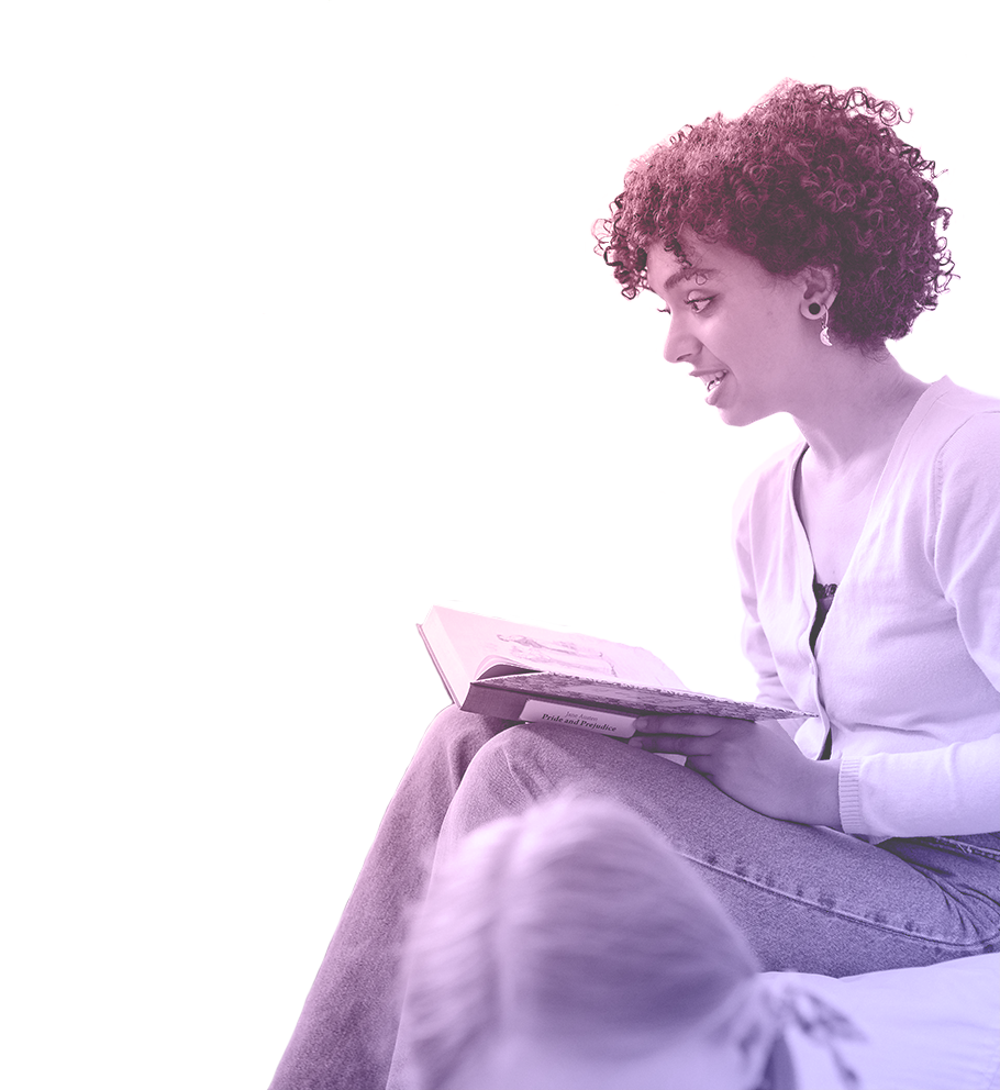 Teacher reading to students