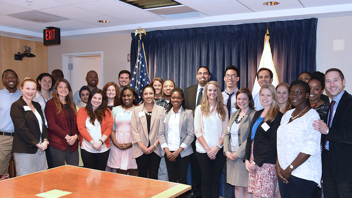 Secretary of the US Department of Education John King meets with MEd students