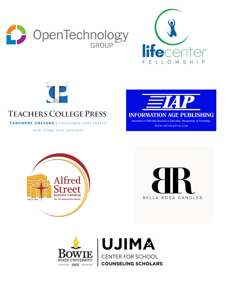 2022 Sponsor Logos: AU School of Communication, Alexandria City Public Schools, Diverse Issues in Higher Education, Information Age Publishing, Teachers College Press