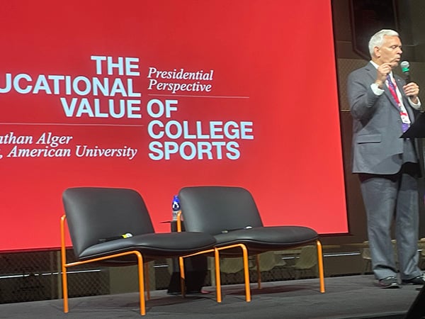 President Alger at Nike in NYC at Knight Commission meeting, June 2025