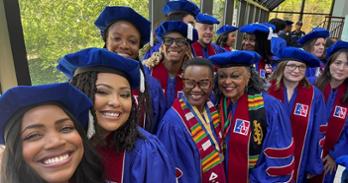 2025 EdD graduates at commencement, including Brianna Nargiso-Newton