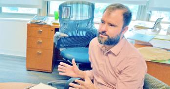 Dr. Robert Shand in his Baker office.