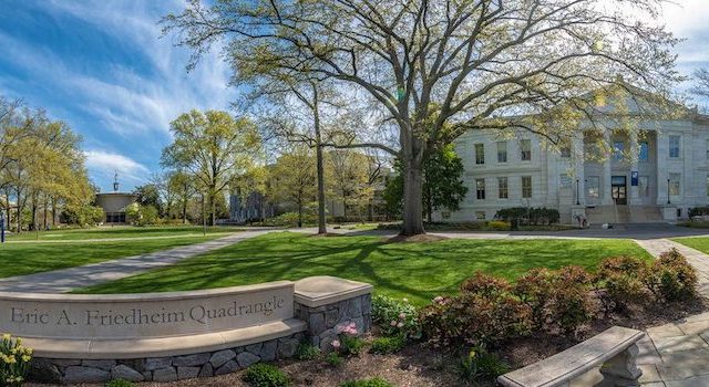 American University Quad and Hurst building'