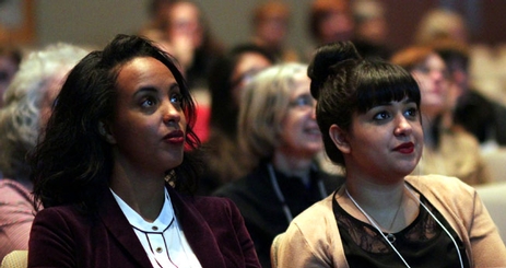 Two conference attendees