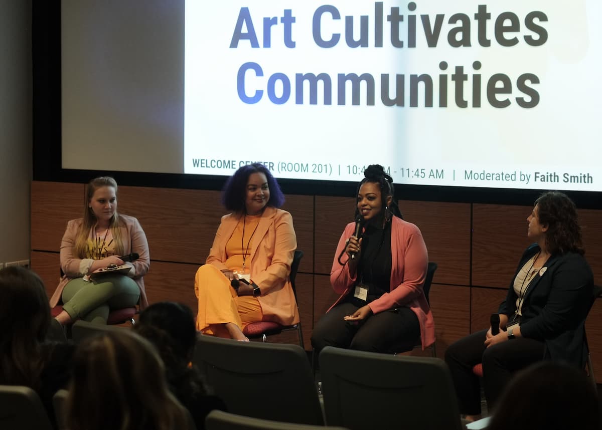 Arts community panel at AU Katzen Arts Center.