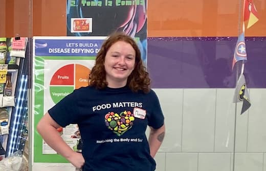 Maggie Cox, working with AU's Food Matters program.