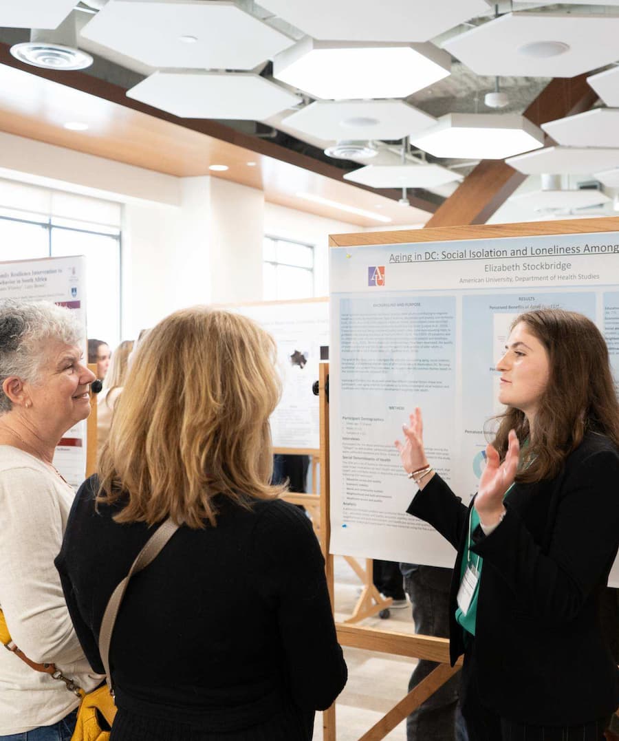 Mathias Conference social science poster presenation about DC aging populations