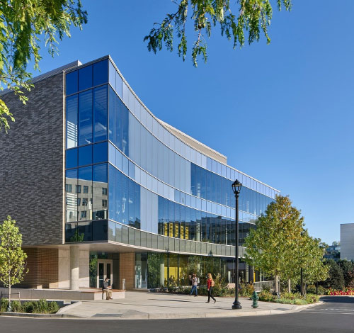 Exterior of AU's Hall of Science