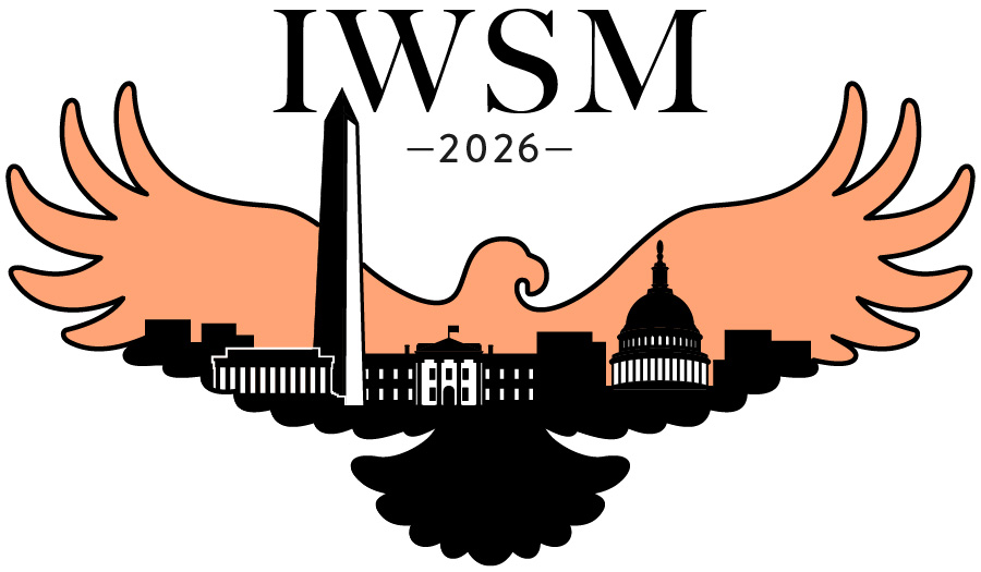 IWSM 2026 logo: the silhouette of an eagle containing a simplified DC skyline