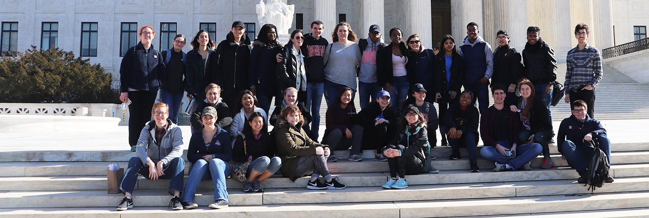CAS LEAD students in front of the Supreme Court