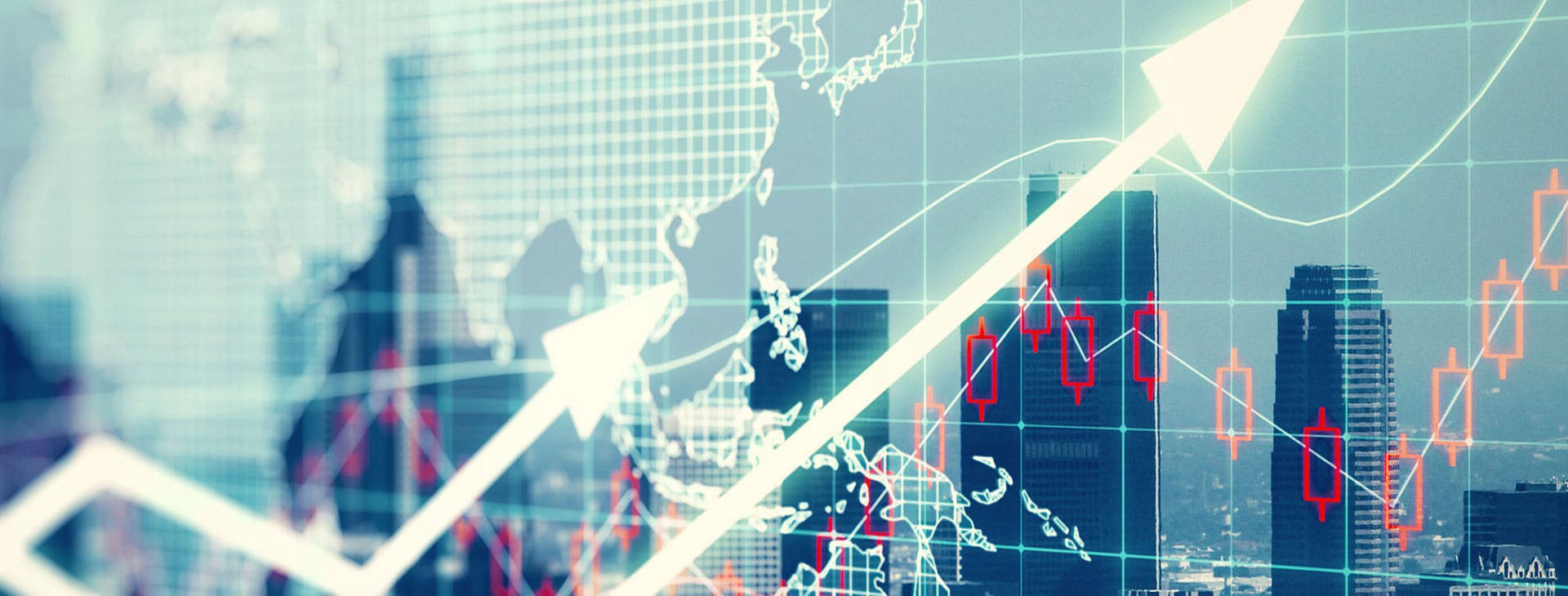 Financial charts and maps