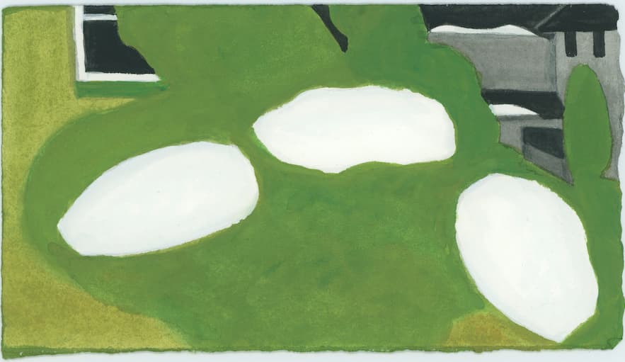 Abstracted snow on landscape