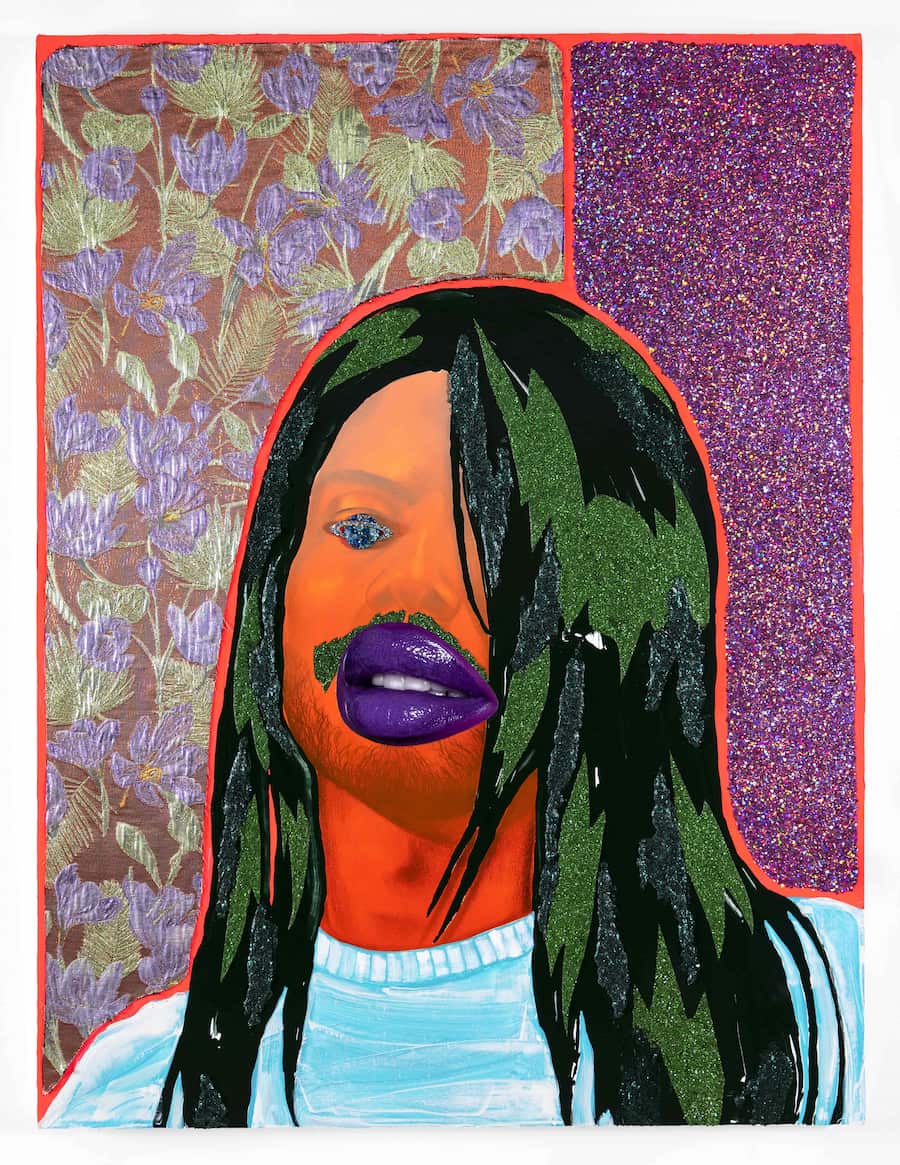 Devan Shimoyama, Self-Portrait as Aaliyah, 2022