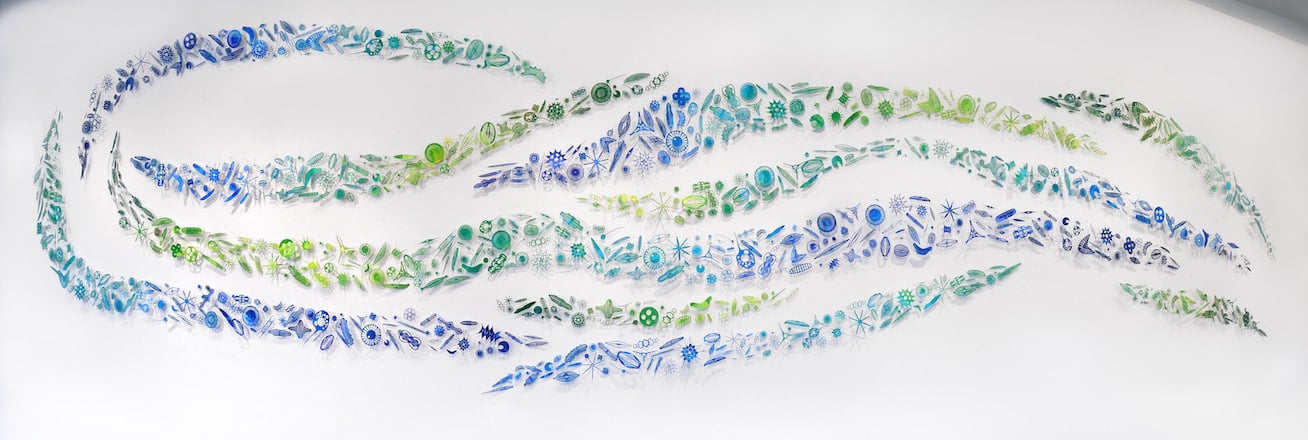 Contemporary print installation