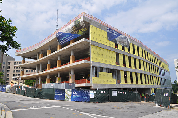 Construction on the Hall of Science buulding