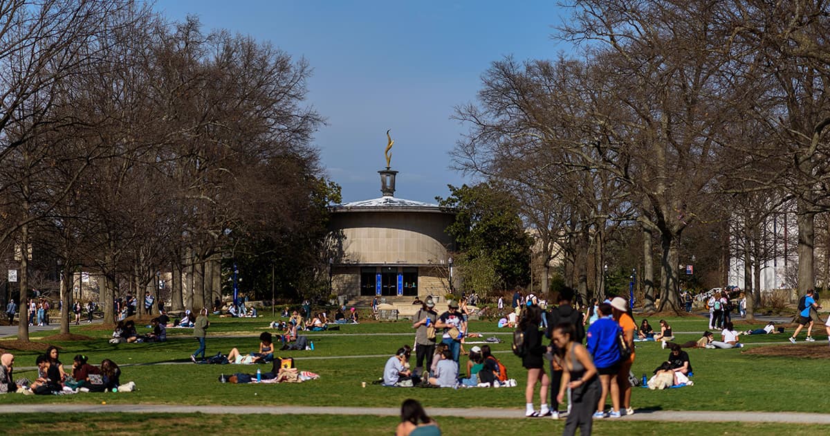 People on the AU quad