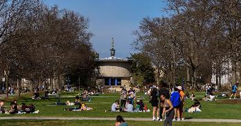 People on the AU quad