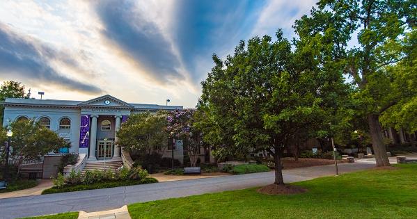 Battelle Thompkins building on the AU quad