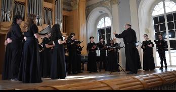 AU Chamber Singers perform at the Martinů Hall of Music and Dance Faculty of the Academy of Performing Arts, Prague (The Lichtenstein Palace).