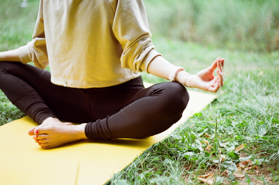 A person doing yoga