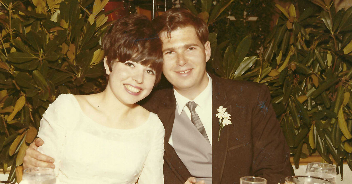 Ellen and Mark Levine at their wedding