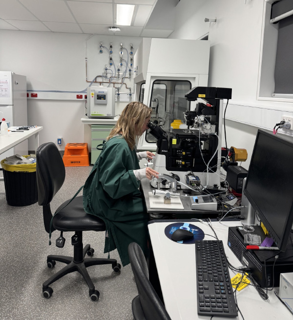 Laura Beers in the embryology lab at the University of Monash in Melbourne