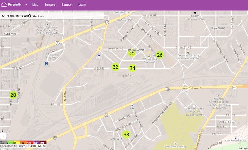 map of Brentwood neighborhood