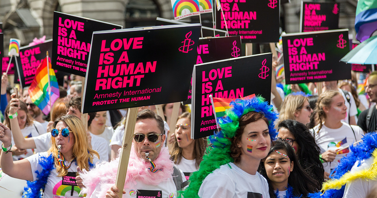 Pride parade. Photo by Ian Taylor.