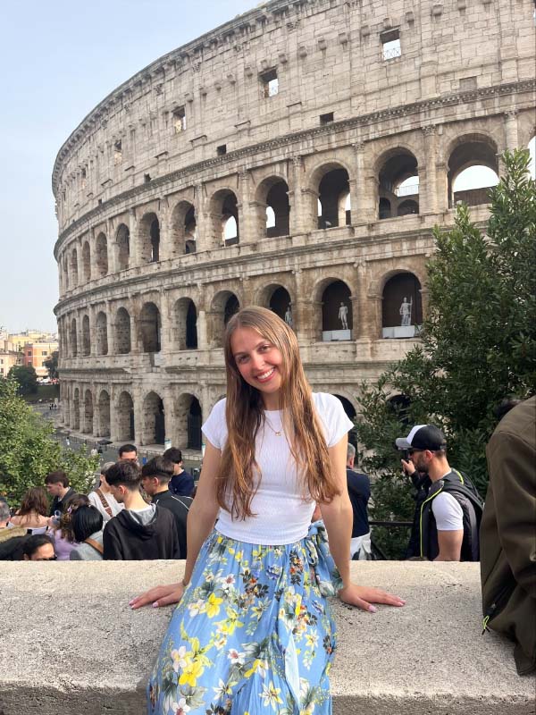 Sophia Wick in front of Colosseum