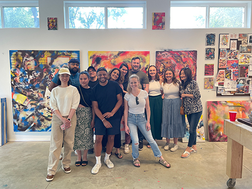 MFA Students with Rush Baker. MFA Students with Rush Baker.